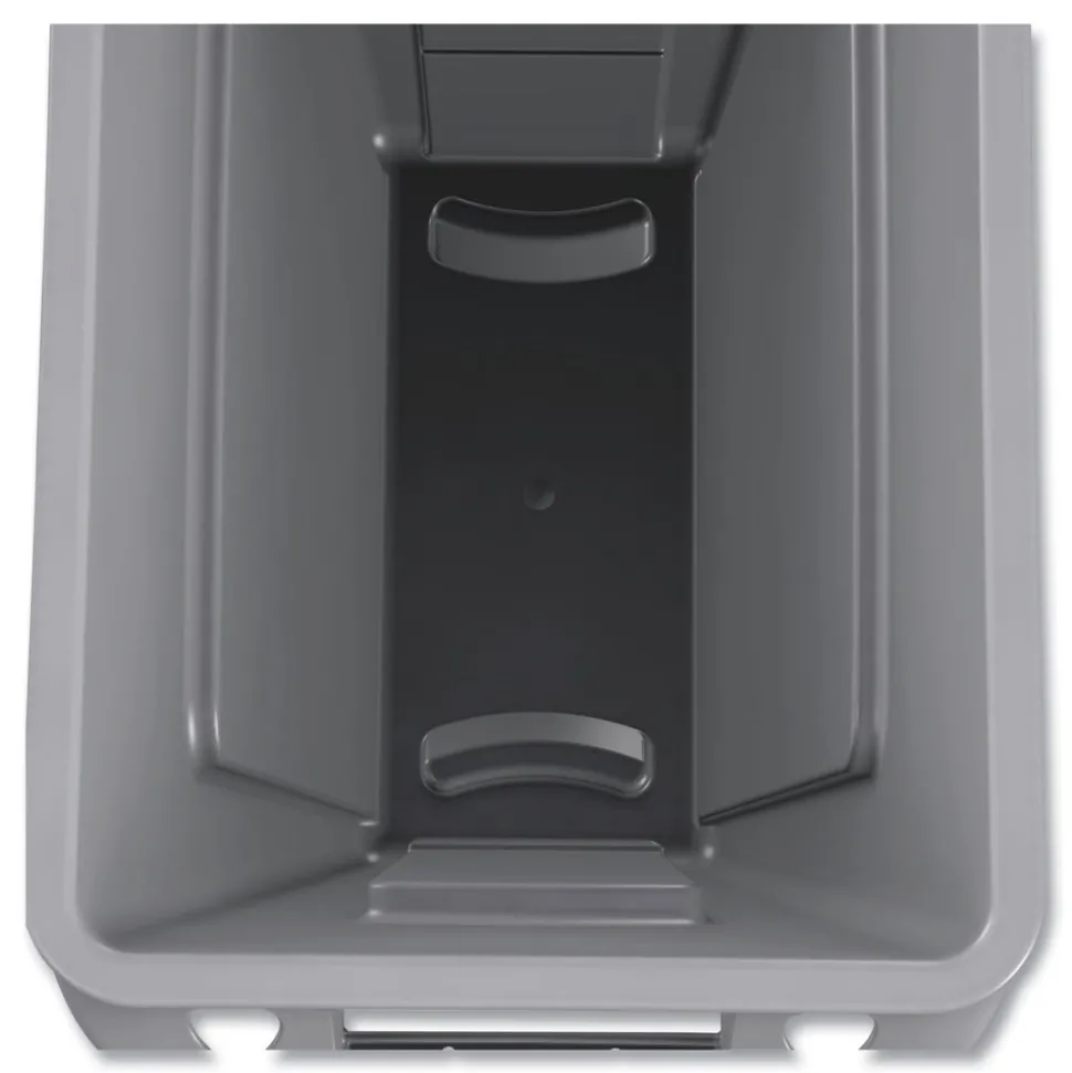 Rubbermaid Commercial 23 Gallon Rectangular Plastic Slim Jim Receptacle W/venting Channels - Gray