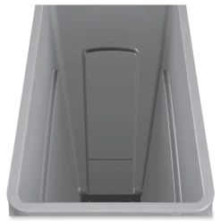 Rubbermaid Commercial 23 Gallon Rectangular Plastic Slim Jim Receptacle W/venting Channels - Gray