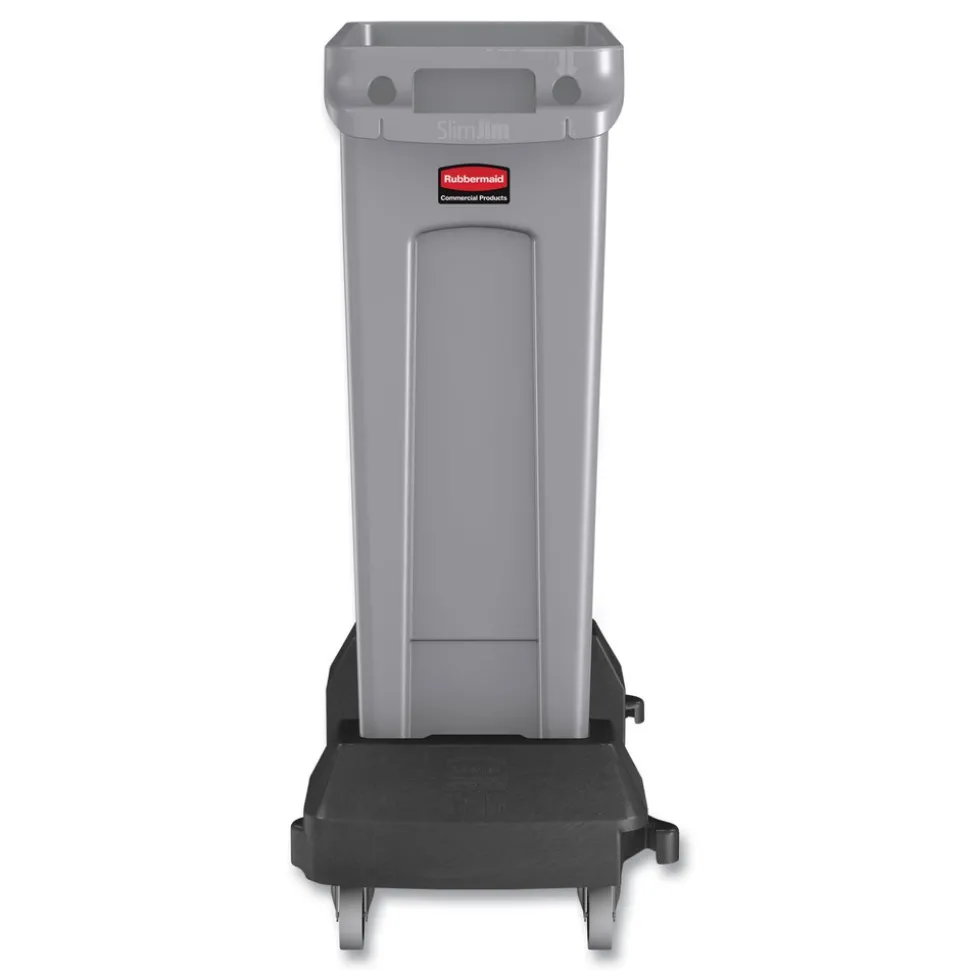 Rubbermaid Commercial 23 Gallon Rectangular Plastic Slim Jim Receptacle W/venting Channels - Gray