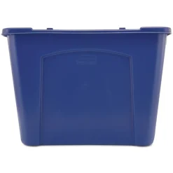 Rubbermaid Commercial 14 Gallon Polyethylene Stacking Recycle Bin - Blue