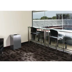 Rubbermaid Commercial 20 Gallon Steel Designer Line Silhouettes Waste Receptacle - Silver Metallic
