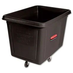 Rubbermaid Commercial 149 gal 600 lb Capacity Plastic Cube Truck - Black