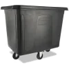 Rubbermaid Commercial 119.7 gal. 500 lbs. Capacity Plastic/Metal Cube Truck - Black