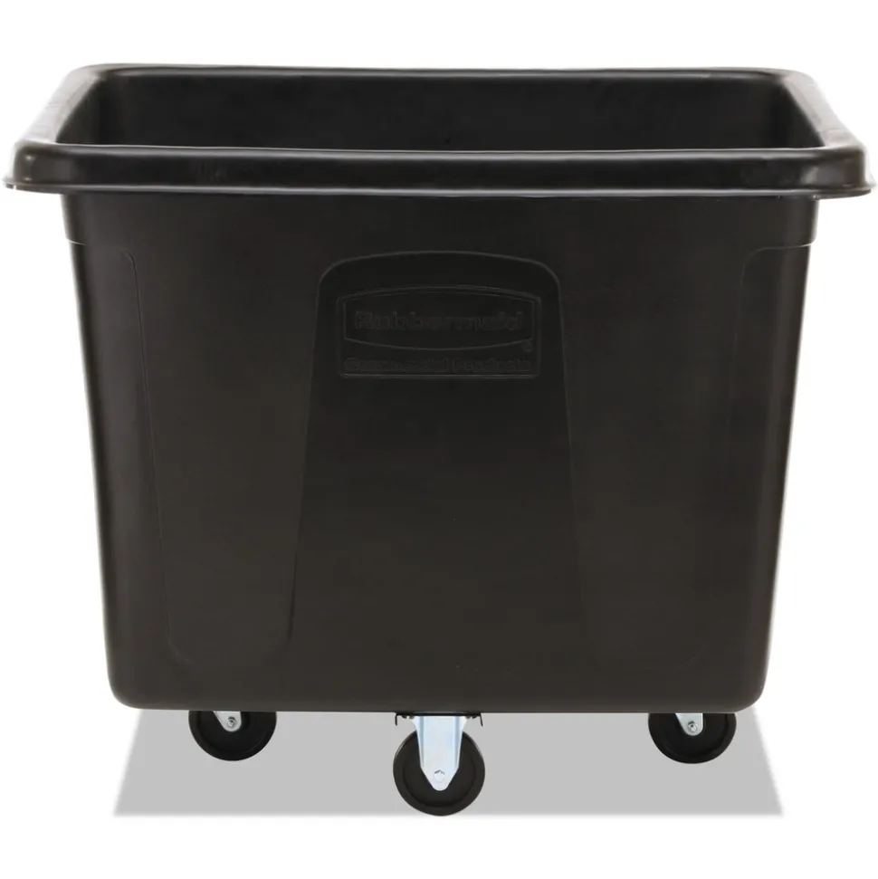 Rubbermaid Commercial 119.7 gal. 500 lbs. Capacity Plastic/Metal Cube Truck - Black