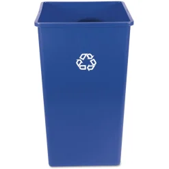 Rubbermaid Commercial 50 gal. Plastic Square Recycling Container - Blue