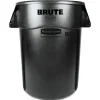 Rubbermaid Commercial 44 gal. Vented Round Plastic Brute Container - Black