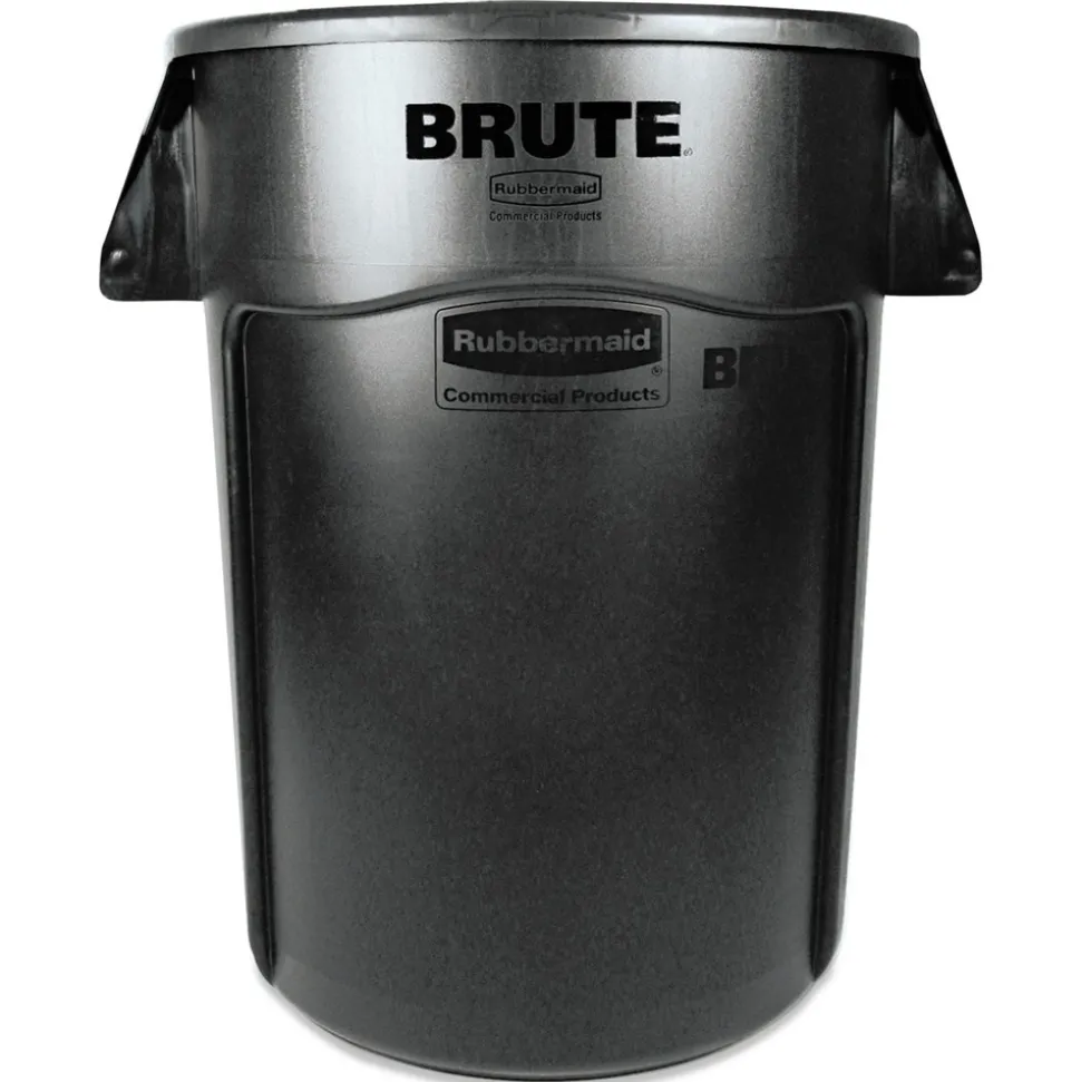 Rubbermaid Commercial 44 gal. Vented Round Plastic Brute Container - Black
