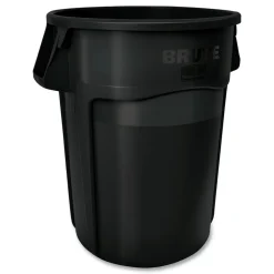 Rubbermaid Commercial 44 gal. Vented Round Plastic Brute Container - Black