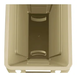 Rubbermaid Commercial 23 Gallon Rectangular Plastic Slim Jim Receptacle with Venting Channels - Beige