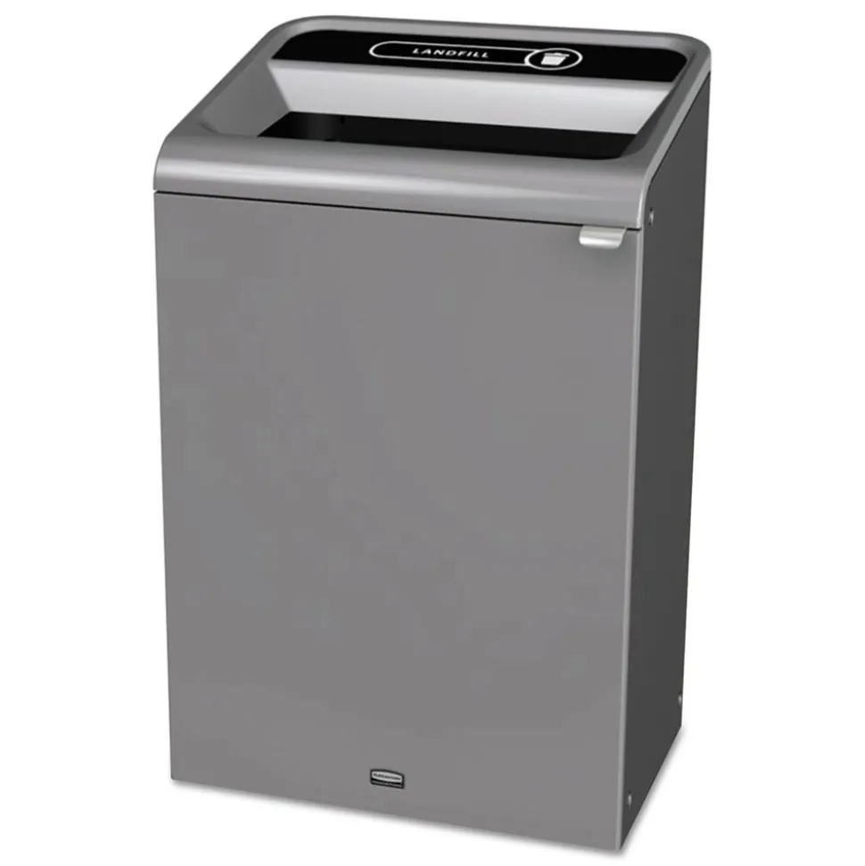 Rubbermaid Commercial 33 Gallon Landfill Configure Indoor Recycling Waste Receptacle - Gray
