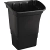 Rubbermaid Commercial 8 Gallon Rectangular Optional Utility Cart Refuse/Utility Bin - Black