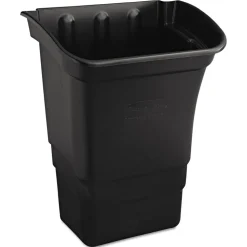 Rubbermaid Commercial 8 Gallon Rectangular Optional Utility Cart Refuse/Utility Bin - Black
