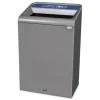 Rubbermaid Commercial 33 Gallon Configure 1 Stream Mixed Recycling Waste Receptacle - Gray