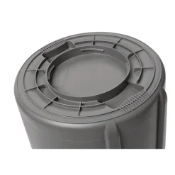 Rubbermaid Commercial 10 gal. Vented Round Plastic Brute Container - Gray