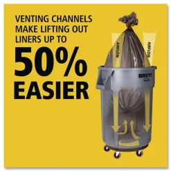 Rubbermaid Commercial 10 gal. Vented Round Plastic Brute Container - Gray