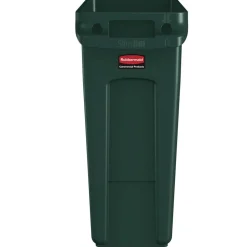 Rubbermaid Commercial 23 Gallon Slim Jim Recycling Container with Venting Channels - Green