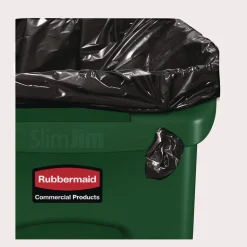 Rubbermaid Commercial 23 Gallon Slim Jim Recycling Container with Venting Channels - Green