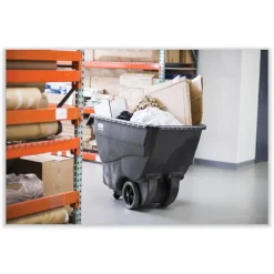 Rubbermaid Commercial 151 gal. 600 lbs. Capacity Plastic Structural Foam Tilt Truck - Black
