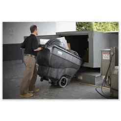 Rubbermaid Commercial 151 gal. 600 lbs. Capacity Plastic Structural Foam Tilt Truck - Black