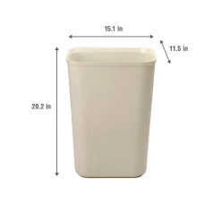 Rubbermaid Commercial 10 Gallon Fiberglass Wastebasket - Beige