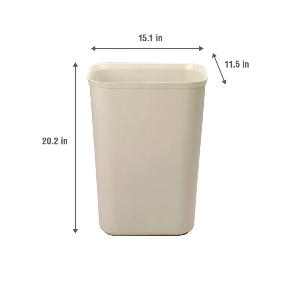 Rubbermaid Commercial 10 Gallon Fiberglass Wastebasket - Beige