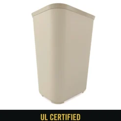 Rubbermaid Commercial 10 Gallon Fiberglass Wastebasket - Beige