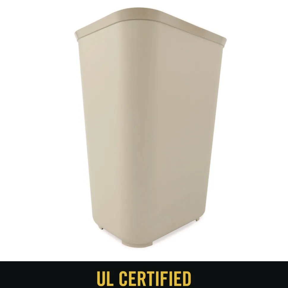 Rubbermaid Commercial 10 Gallon Fiberglass Wastebasket - Beige