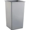 Rubbermaid Commercial 50 gal. Plastic Untouchable Square Waste Receptacle - Gray