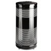 Rubbermaid Commercial 25 gal. Classics Perforated Steel Open Top Receptacle - Black