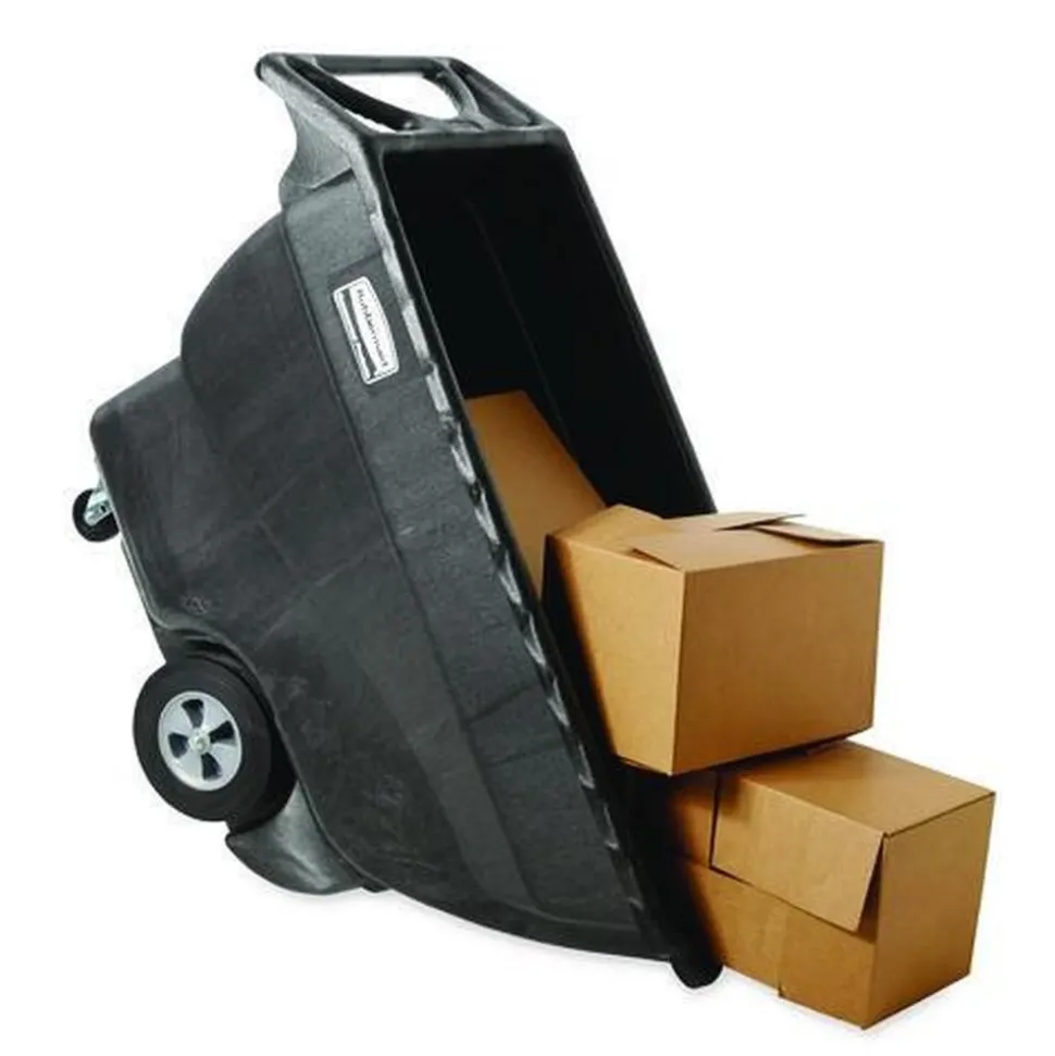 Rubbermaid Commercial 151 Gallon 1000 lbs. Capacity Plastic Structural Foam Tilt Truck - Black