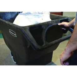 Rubbermaid Commercial 151 Gallon 1000 lbs. Capacity Plastic Structural Foam Tilt Truck - Black