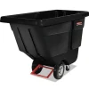 Rubbermaid Commercial 202 gal. 450 lbs. Capacity Plastic Rotomolded Tilt Truck - Black
