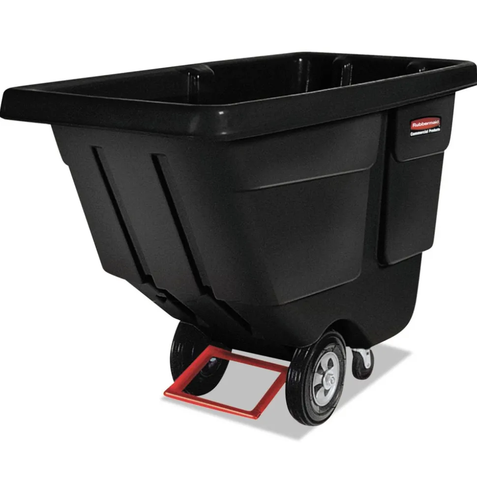 Rubbermaid Commercial 202 gal. 450 lbs. Capacity Plastic Rotomolded Tilt Truck - Black