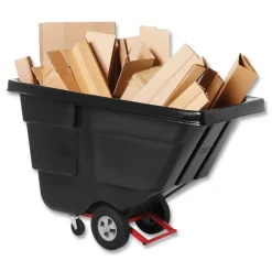 Rubbermaid Commercial 202 gal. 450 lbs. Capacity Plastic Rotomolded Tilt Truck - Black