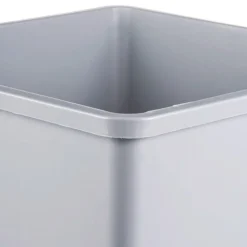 Rubbermaid Commercial 35 gal. Plastic Untouchable Square Waste Receptacle - Gray