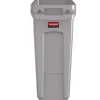 Rubbermaid Commercial 15.875 Gallon Rectangular Plastic Slim Jim Waste Container with handles - Light Gray