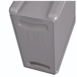 Rubbermaid Commercial 15.875 Gallon Rectangular Plastic Slim Jim Waste Container with handles - Light Gray