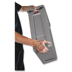 Rubbermaid Commercial 15.875 Gallon Rectangular Plastic Slim Jim Waste Container with handles - Light Gray
