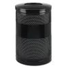 Rubbermaid Commercial 51 gal. Classics Perforated Steel Open Top Receptacle - Black