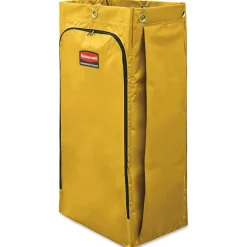 Rubbermaid Commercial 34 Gallon 17.5 in. x 33 in. Vinyl Cleaning Cart Bag - Yellow