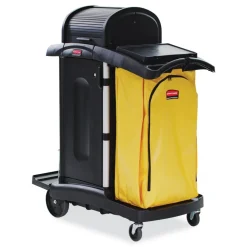 Rubbermaid Commercial 34 Gallon 17.5 in. x 33 in. Vinyl Cleaning Cart Bag - Yellow