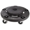 Rubbermaid Commercial 18 in. x 6.63 in. 250 lbs. Capacity Brute Round Twist On/Off Dolly - Black