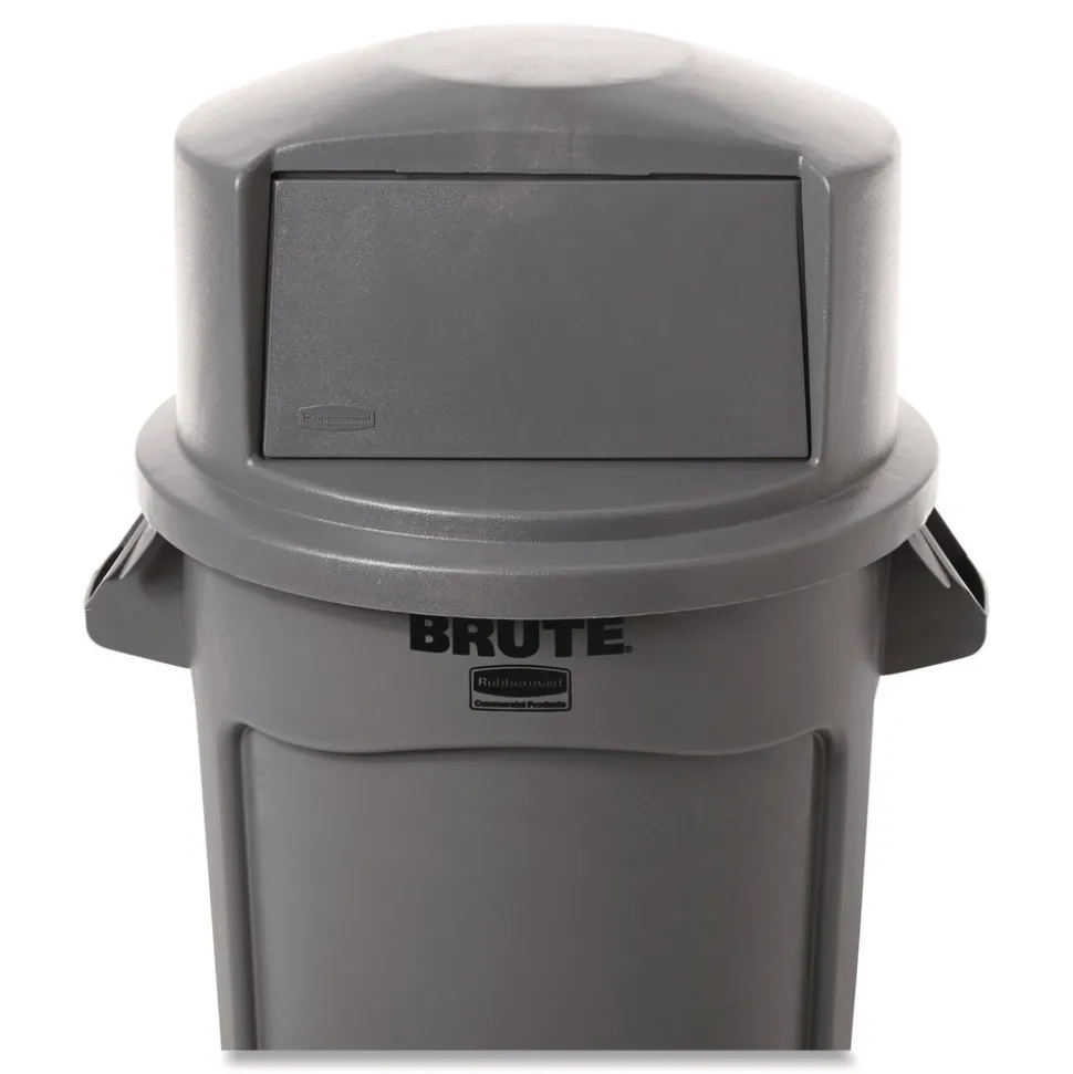 Rubbermaid Commercial 22.75 in. x 12.25 in. BRUTE Dome Top Swing Door Lid for 32 gal. Waste Containers - Gray