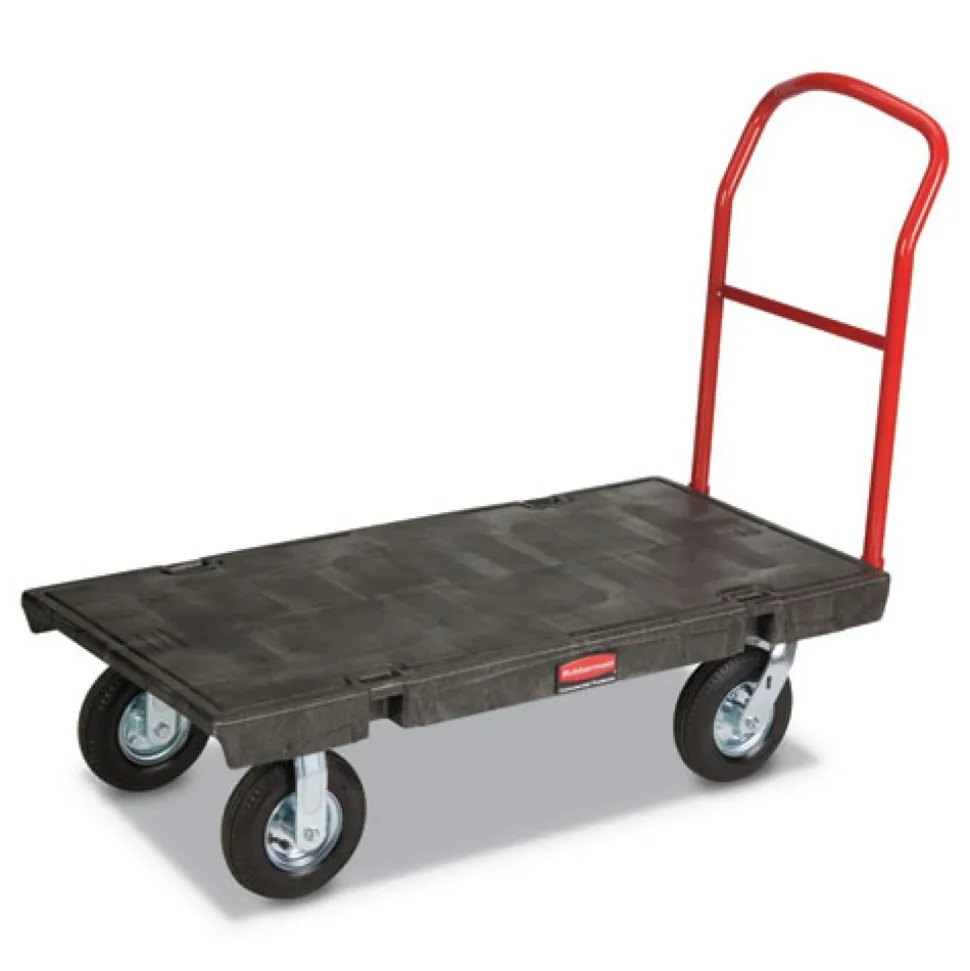Rubbermaid Commercial 24 in. x 48 in. 1200 lbs. Capacity Heavy-Duty Platform Truck Cart - Black