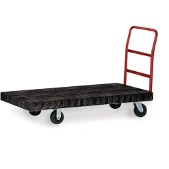 Rubbermaid Commercial 24 in. x 48 in. 1200 lbs. Capacity Heavy-Duty Platform Truck Cart - Black