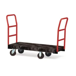 Rubbermaid Commercial 24 in. x 48 in. 1200 lbs. Capacity Heavy-Duty Platform Truck Cart - Black