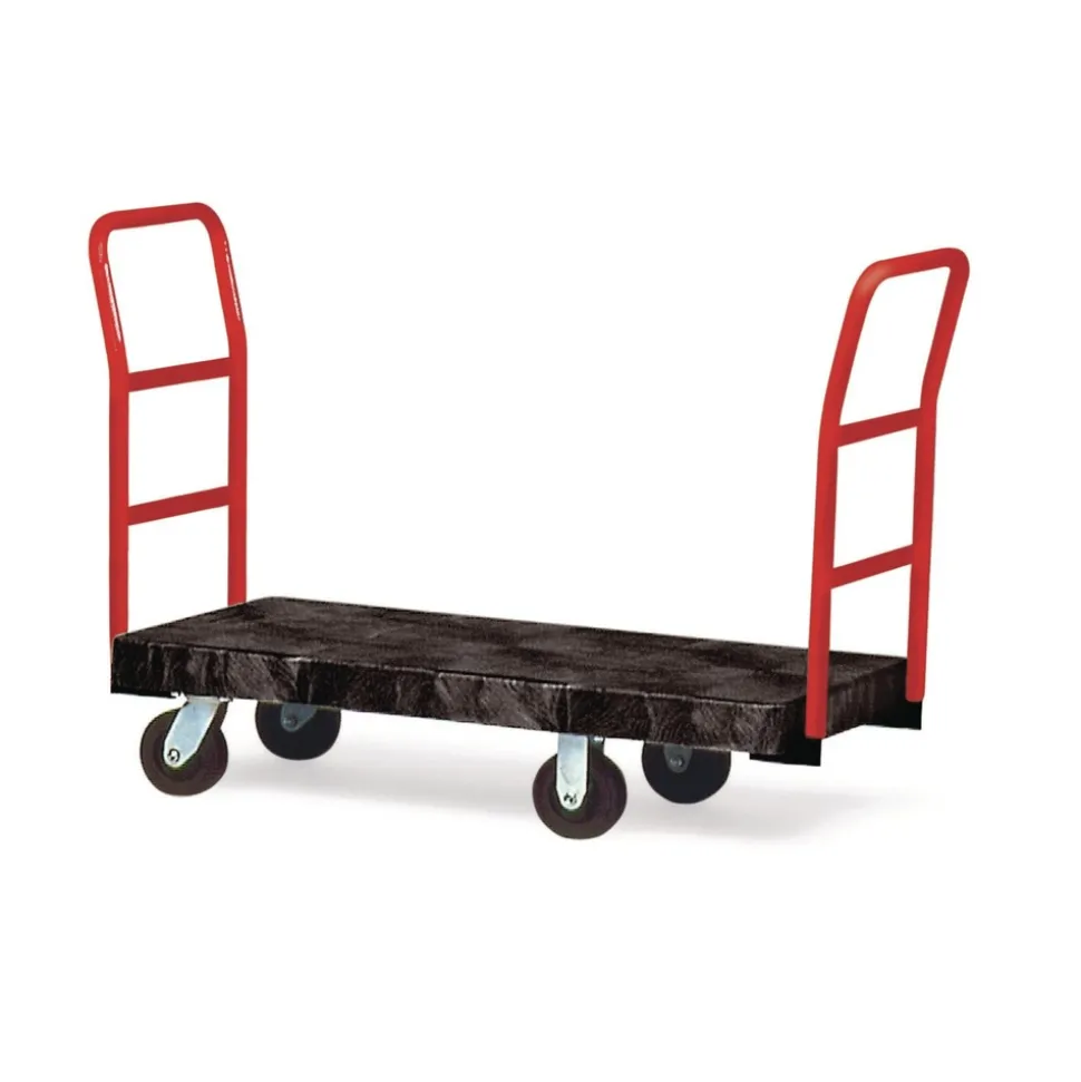 Rubbermaid Commercial 24 in. x 48 in. 1200 lbs. Capacity Heavy-Duty Platform Truck Cart - Black