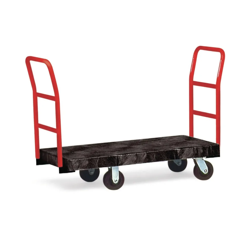 Rubbermaid Commercial 24 in. x 48 in. 1200 lbs. Capacity Heavy-Duty Platform Truck Cart - Black