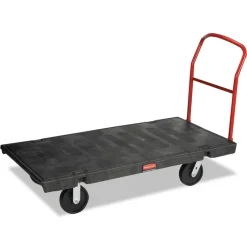Rubbermaid Commercial 30 in. x 60 in. x 7 in. 2000 lbs. Capacity Platform Truck - Black