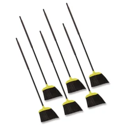Rubbermaid Commercial 46 in. Smooth Sweep Angled Broom - Jumbo, Black/Yellow (6/Carton)